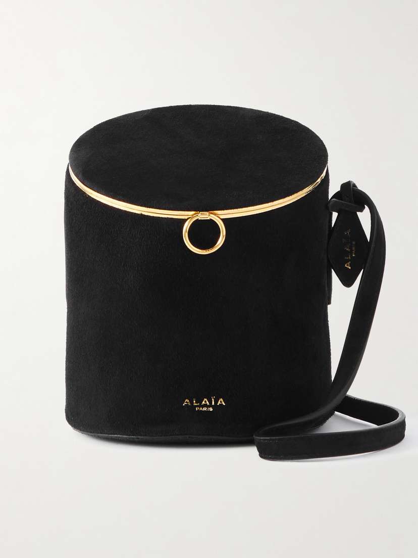 Alaïa — La Canette small suede shoulder bag