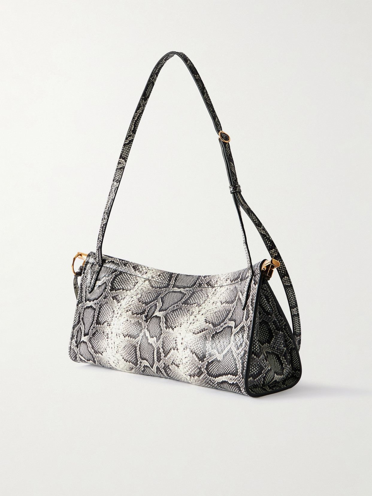 Alaïa Le Click E/w Medium Snake-effect Eel Shoulder Bag In Multi