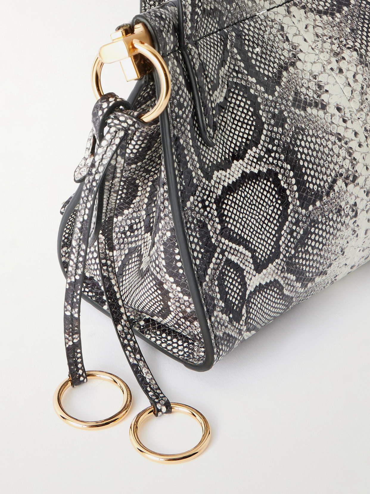 Alaïa Le Click E/w Medium Snake-effect Eel Shoulder Bag In Multi