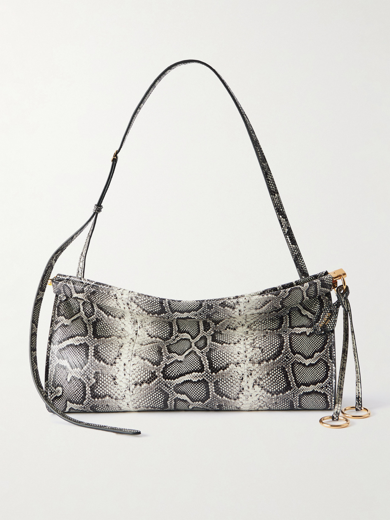 Alaïa Le Click E/w Medium Snake-effect Eel Shoulder Bag In Multi