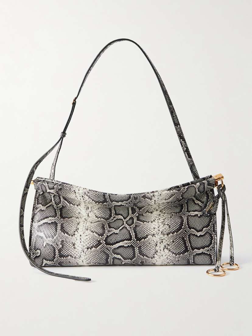Alaïa Le Click E/w Medium Snake-effect Eel Shoulder Bag