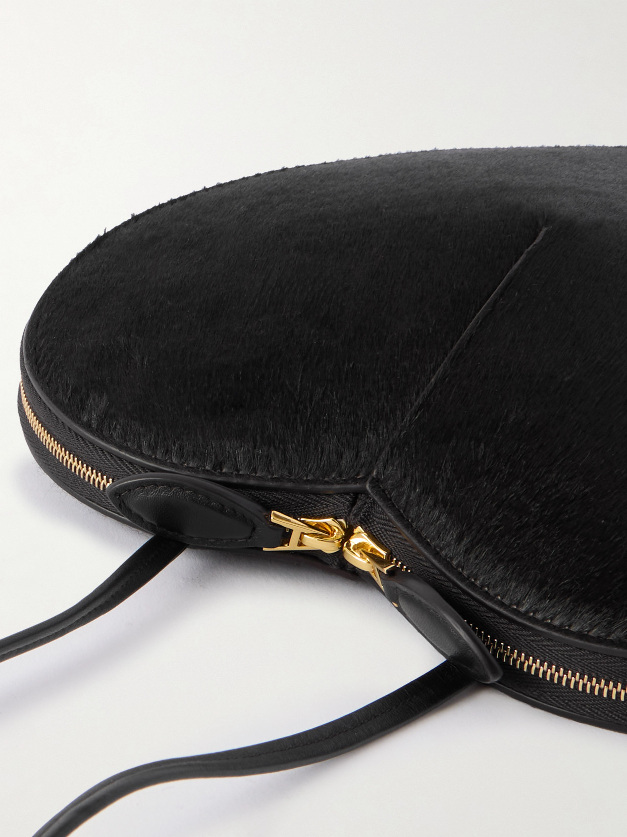 Alaïa Le Coeur Leather-trimmed Calf Hair Shoulder Bag In Brown
