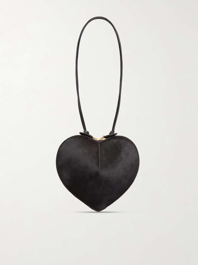Alaïa — Le Coeur leather-trimmed calf hair shoulder bag