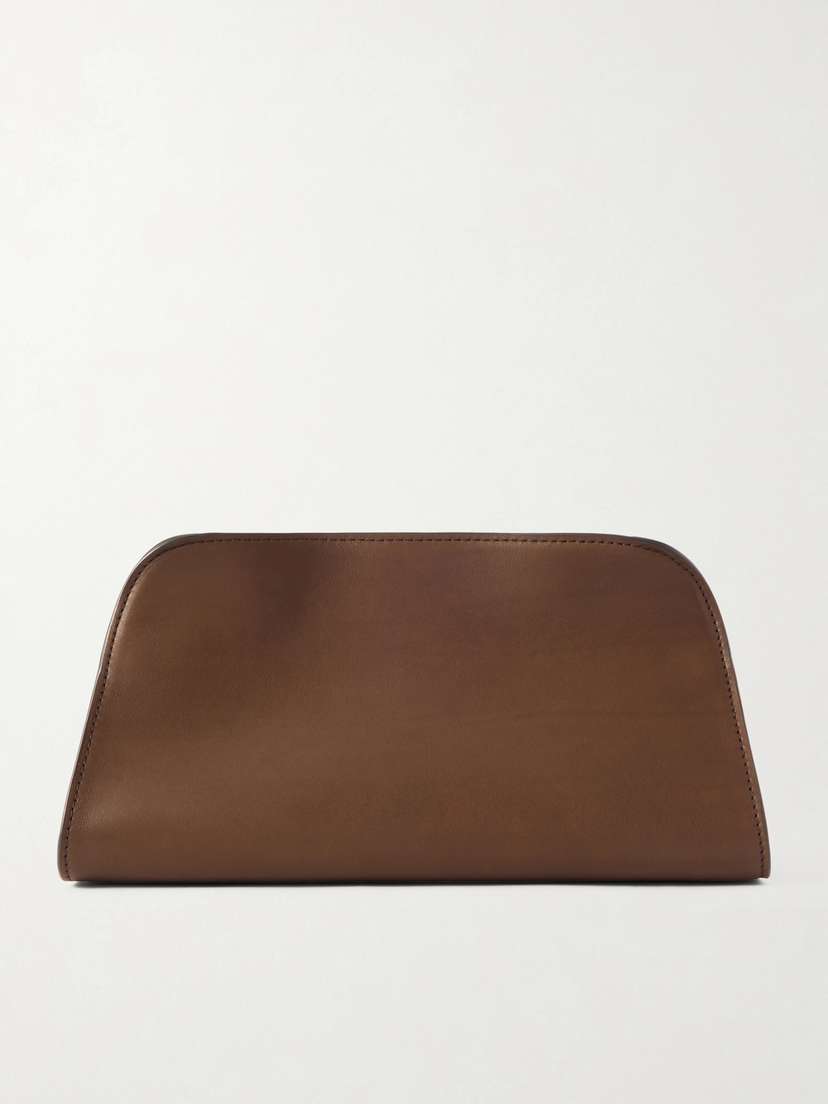 The Row Peggy Leather Clutch