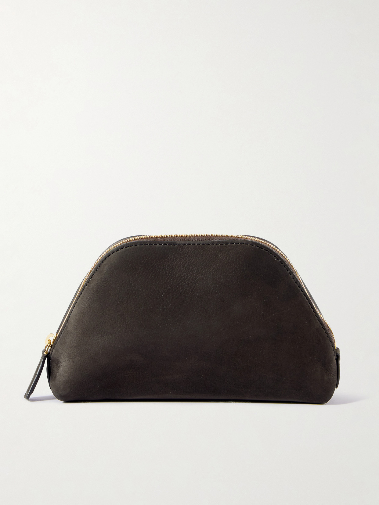 The Row Devon Mini Nubuck Pouch In Brown