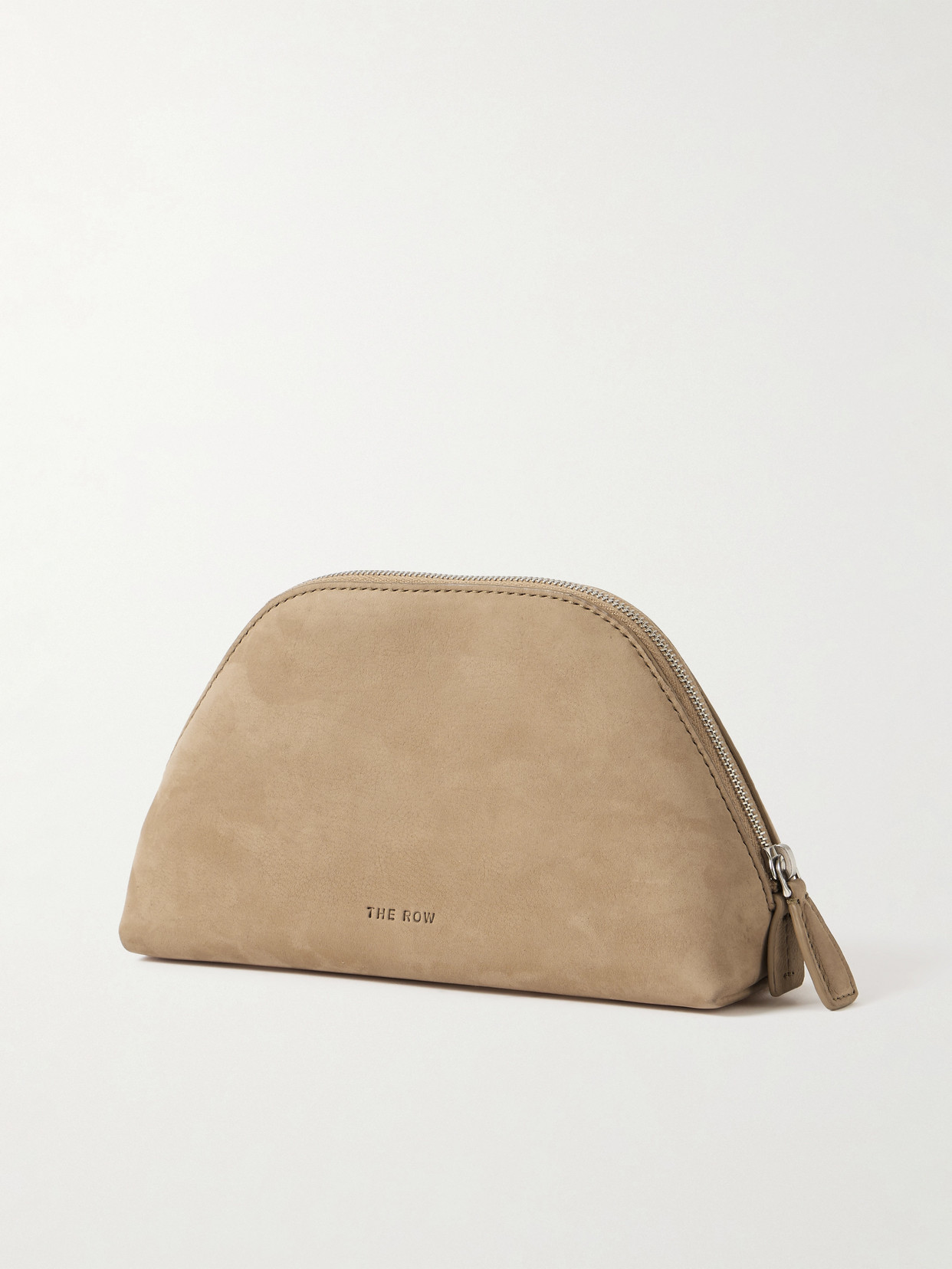 The Row Devon Mini Nubuck Pouch In Neutral
