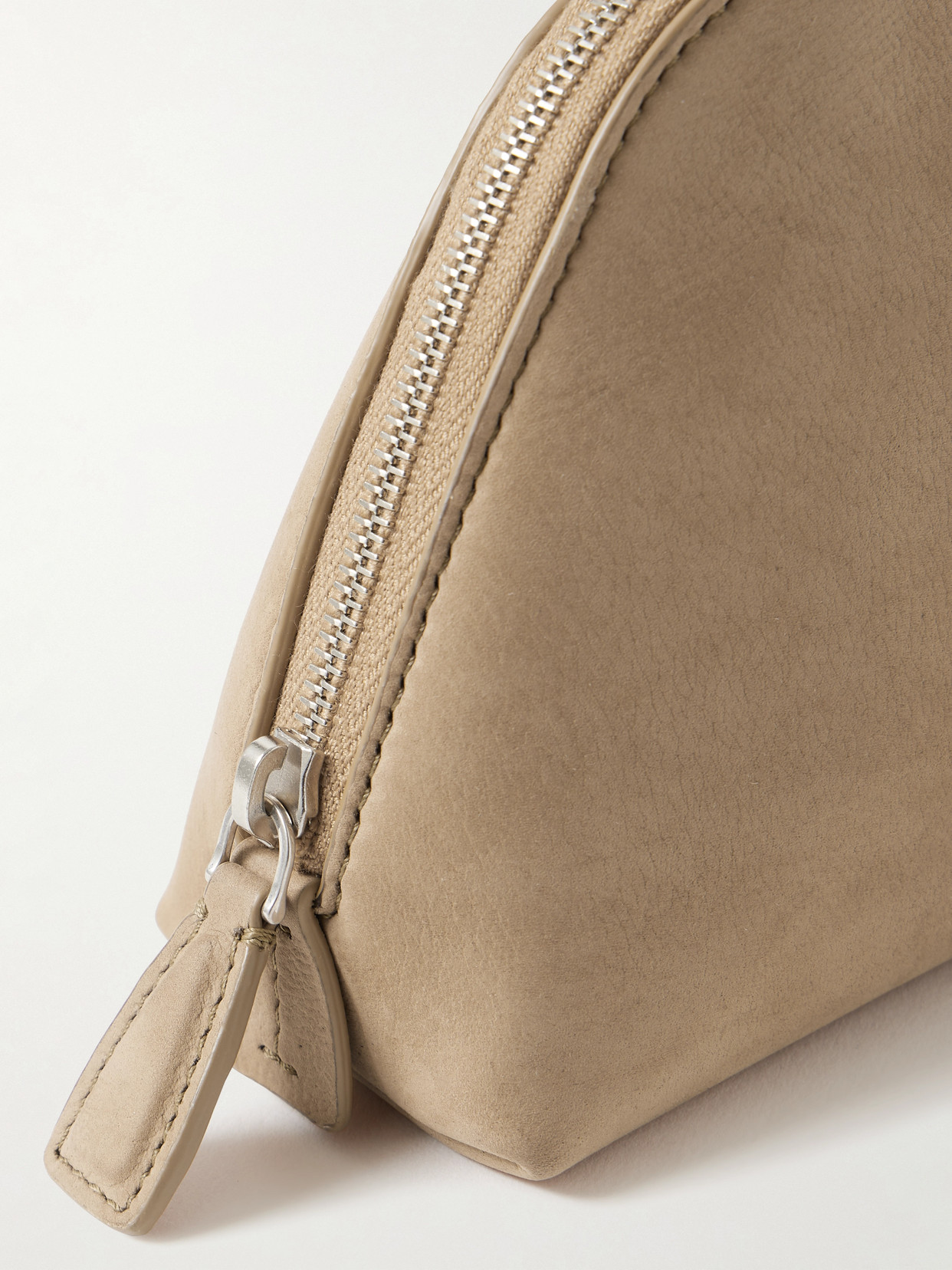 The Row Devon Mini Nubuck Pouch In Neutral
