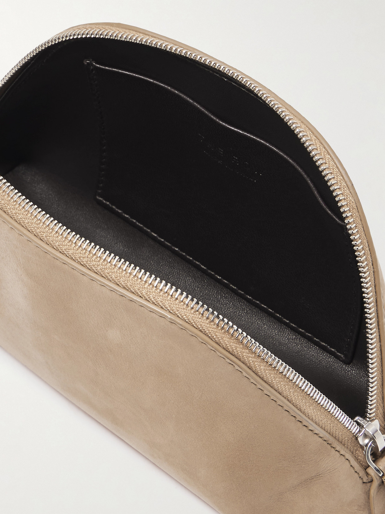 The Row Devon Mini Nubuck Pouch In Neutral