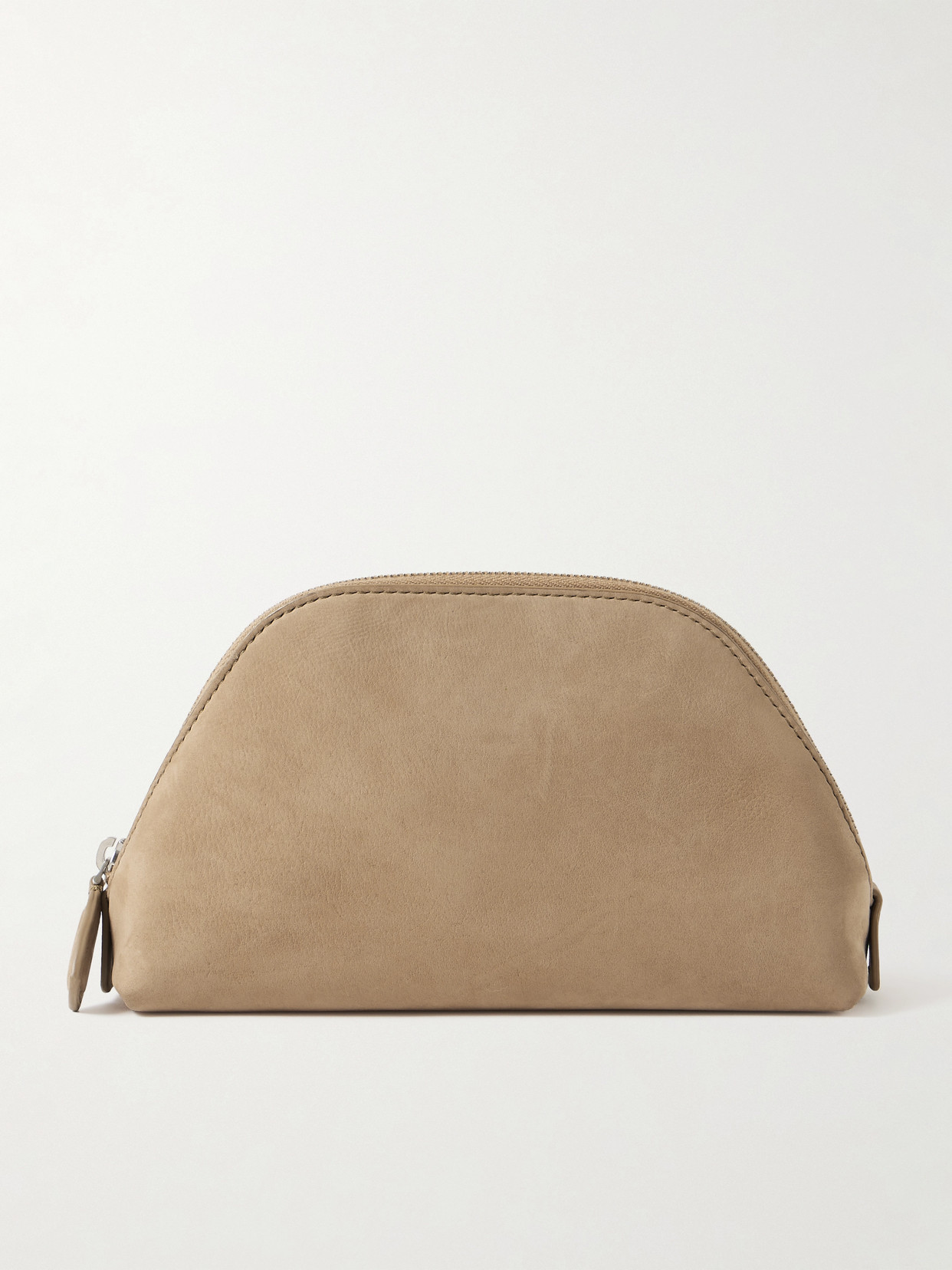 The Row Devon Mini Nubuck Pouch In Neutral