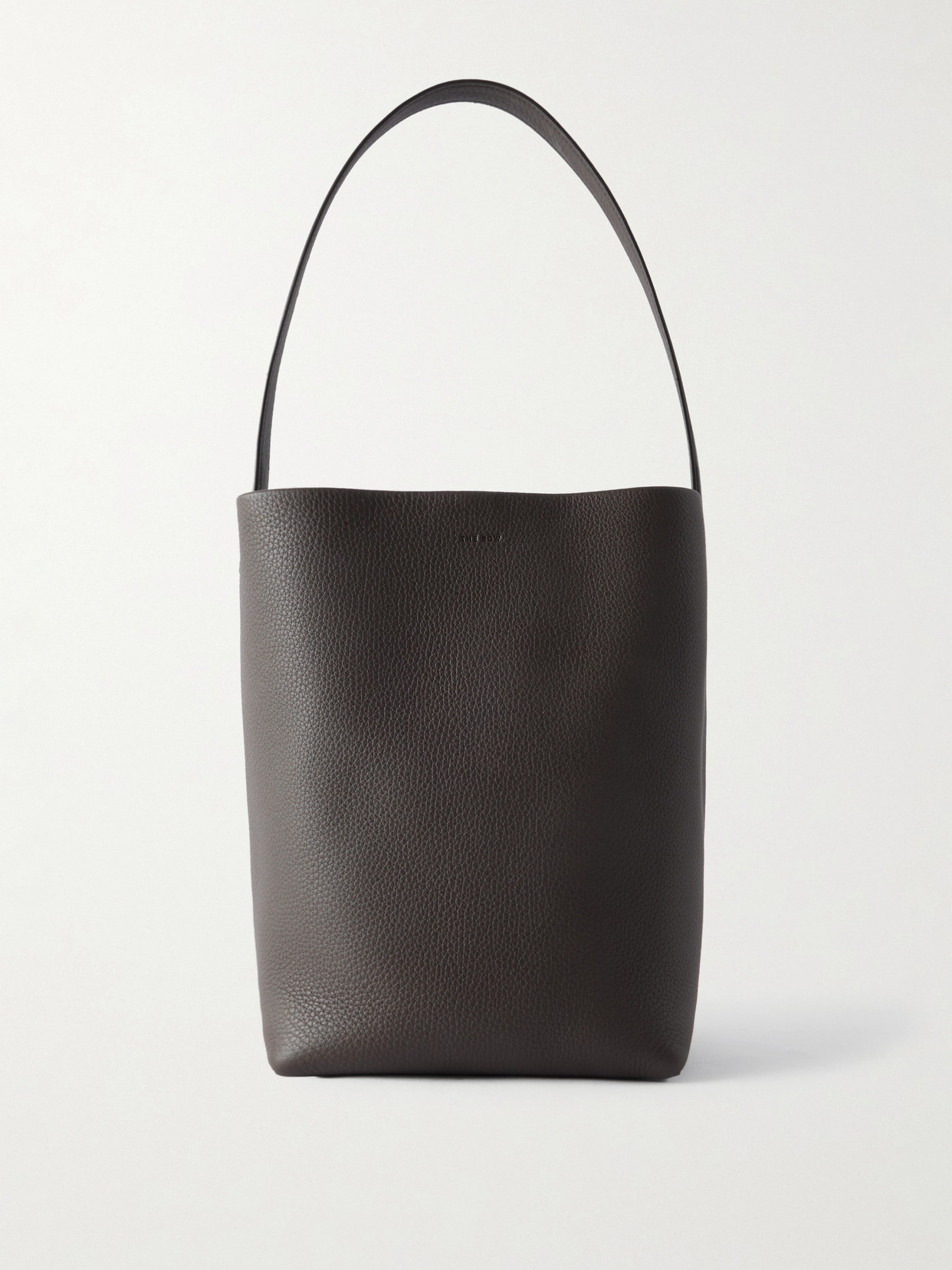 The Row N/s Park Medium Textured-leather Tote In Brown