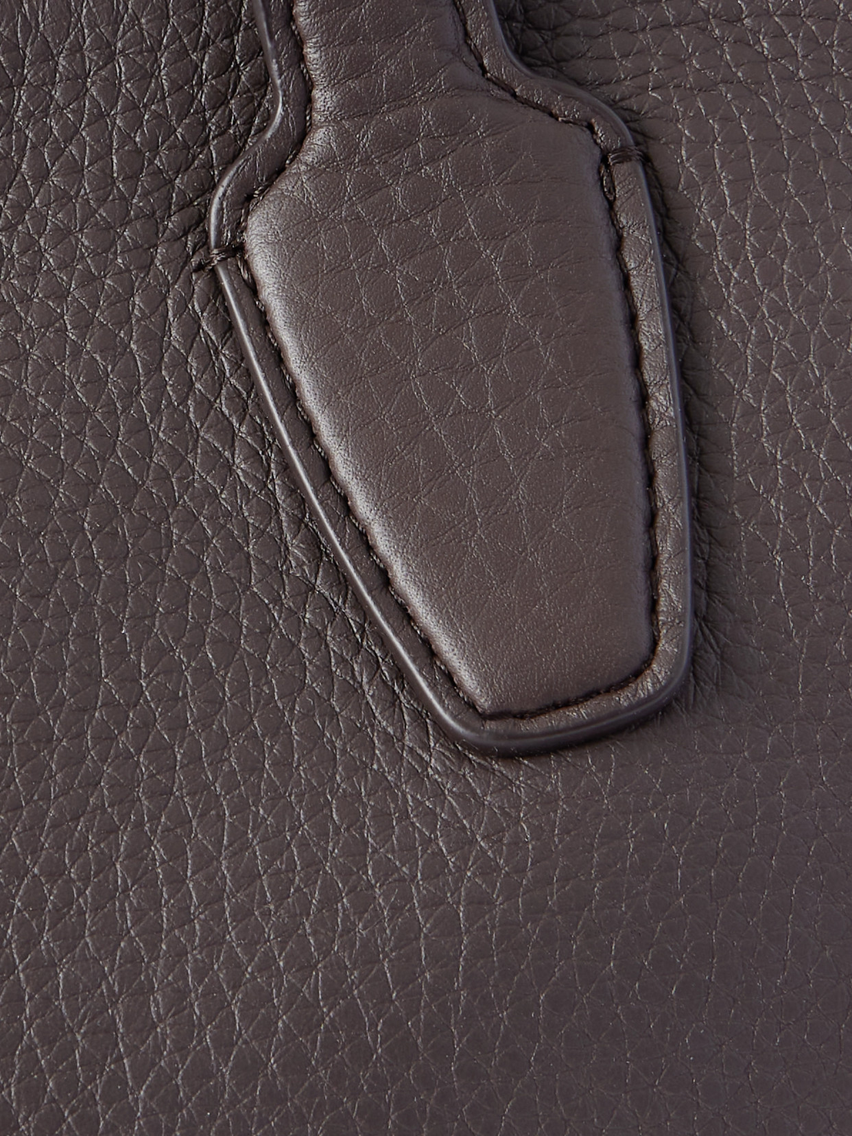 The Row Marcel Textured-leather Tote In Brown