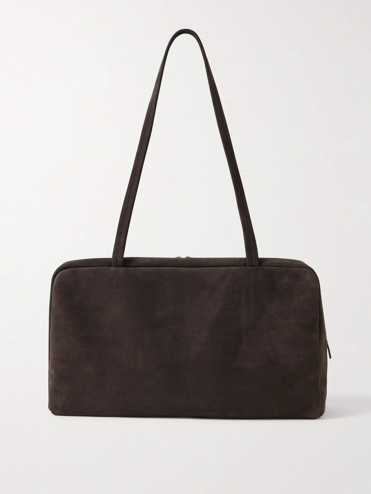 The Row Astra Nubuck Shoulder Bag In Brown