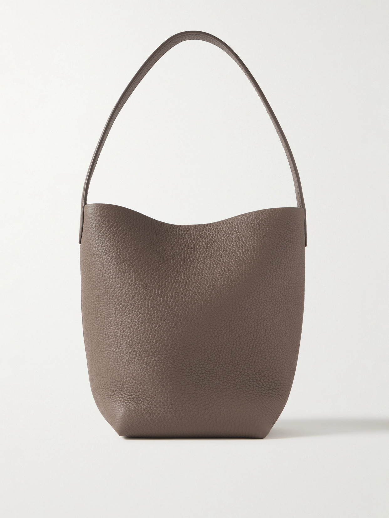 The Row N/s Park Small Textured-leather Tote In Brown
