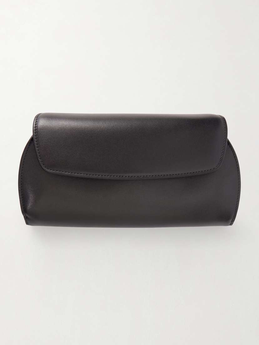 The Row Curved Leather Clutch