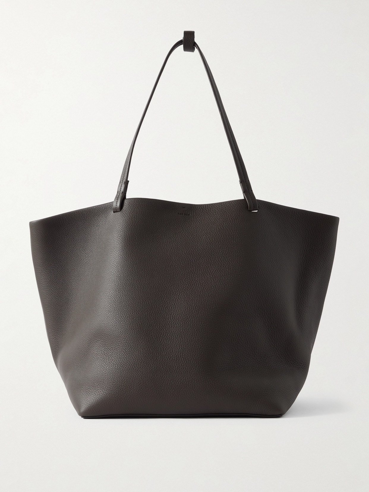 The Row Park Xl Textured-leather Tote In Brown