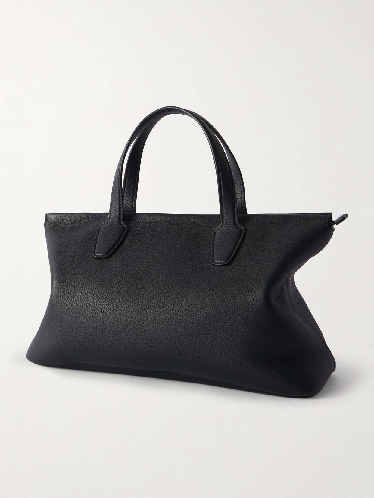 The Row Marcel Slouchy Top-handle Bag In Grain Leather In Black
