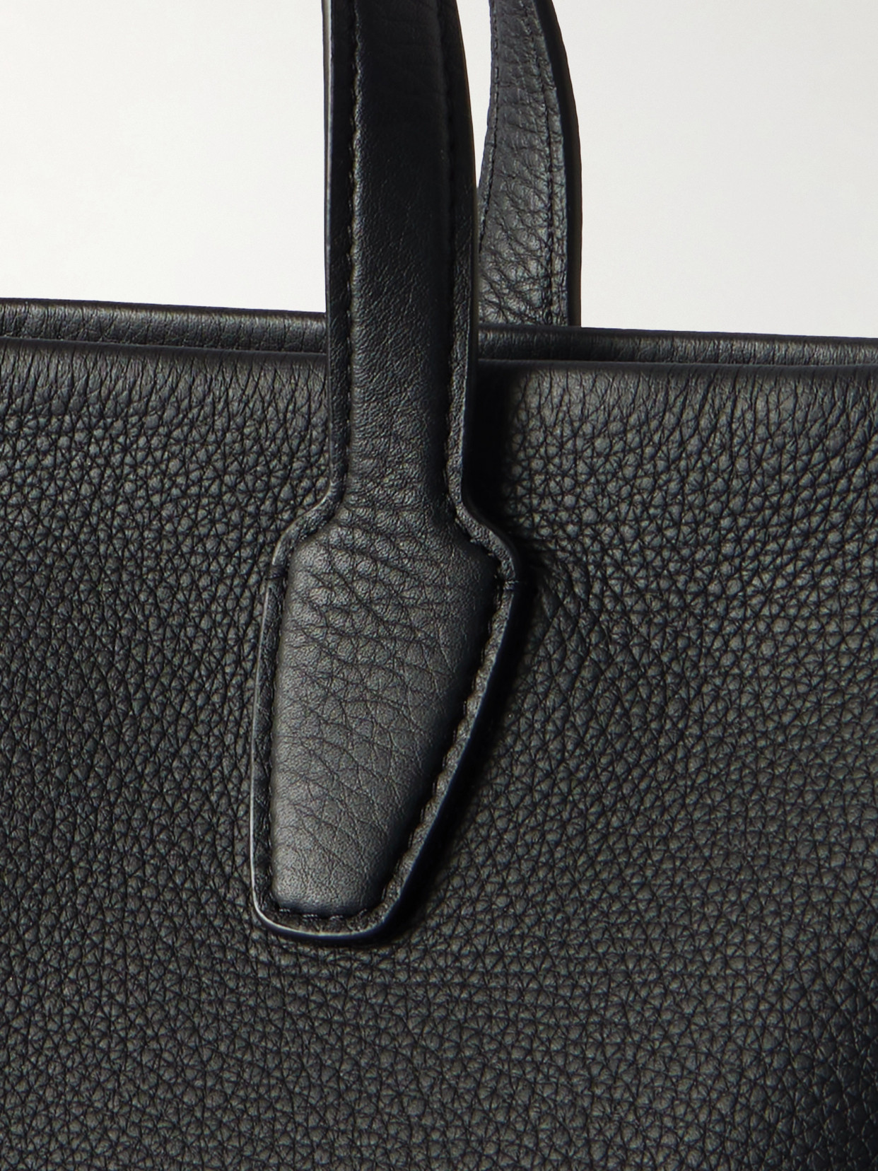 The Row Marcel Slouchy Top-handle Bag In Grain Leather In Black