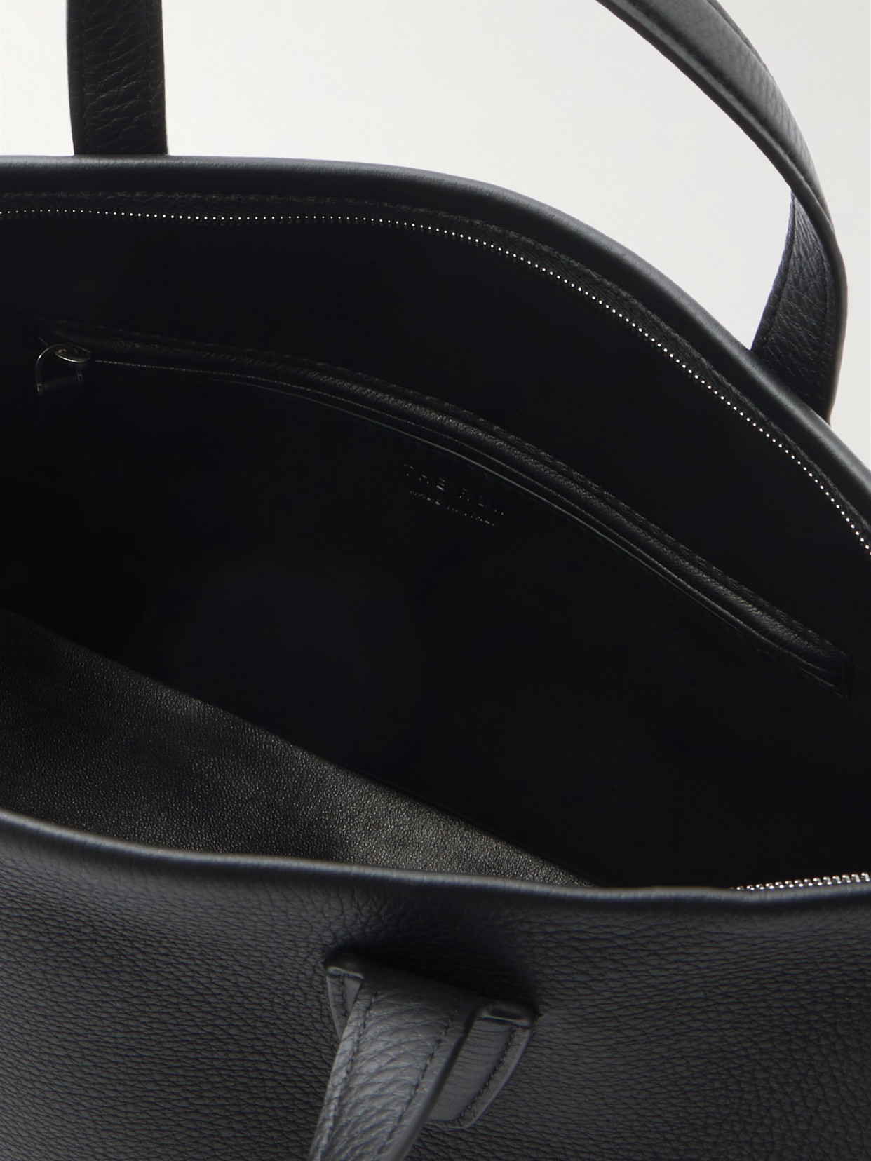 The Row Marcel Slouchy Top-handle Bag In Grain Leather In Black