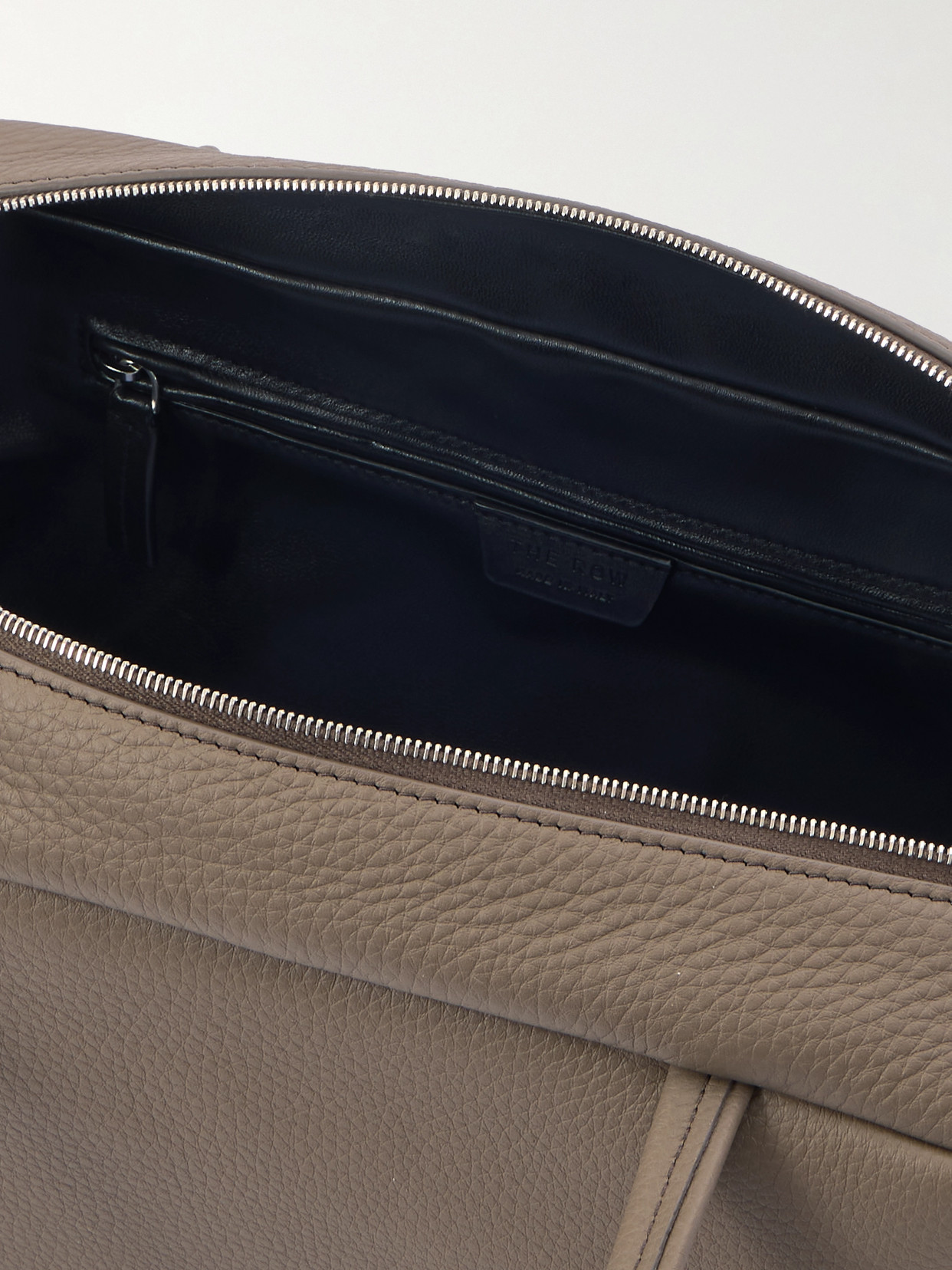 The Row Astra Textured-leather Shoulder Bag In Brown