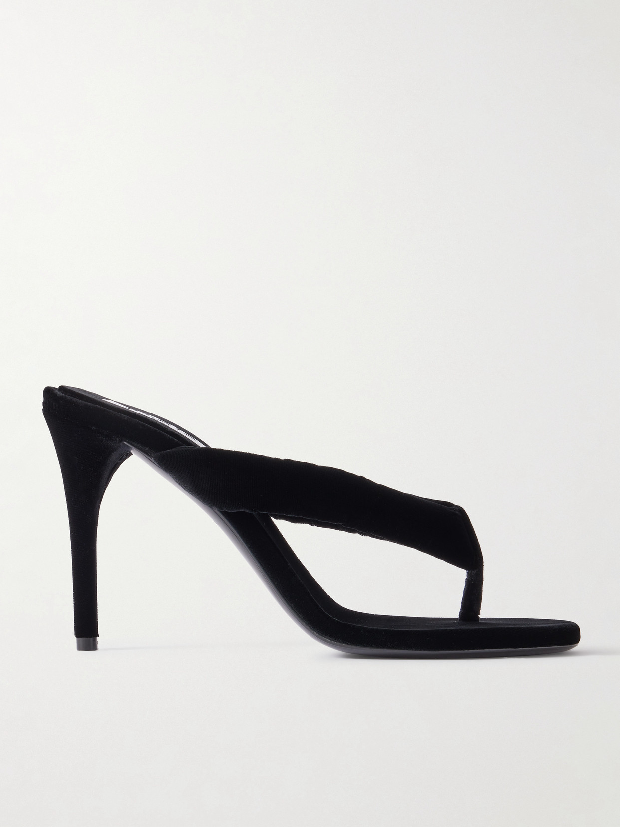 Alaïa 90 Velvet Mules In Black