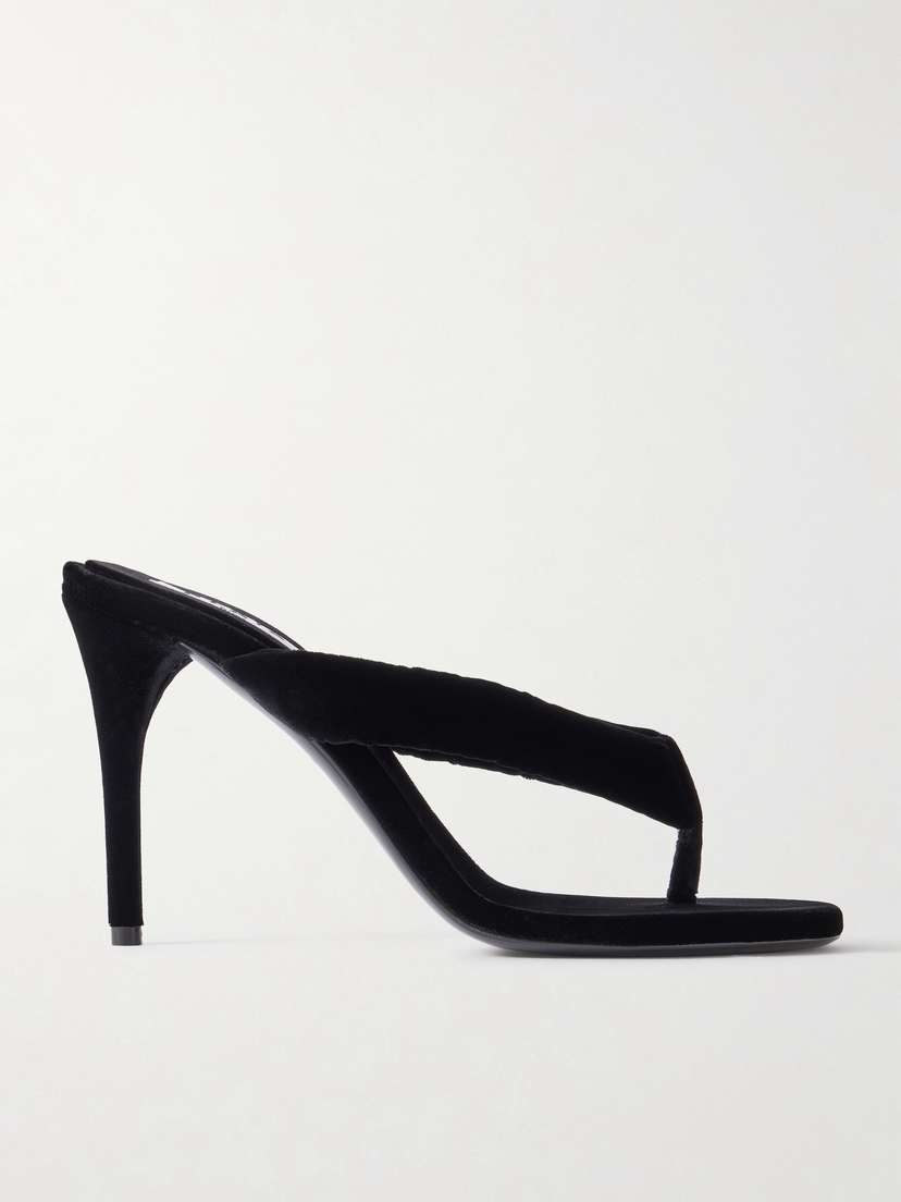 Alaïa — 90 velvet mules