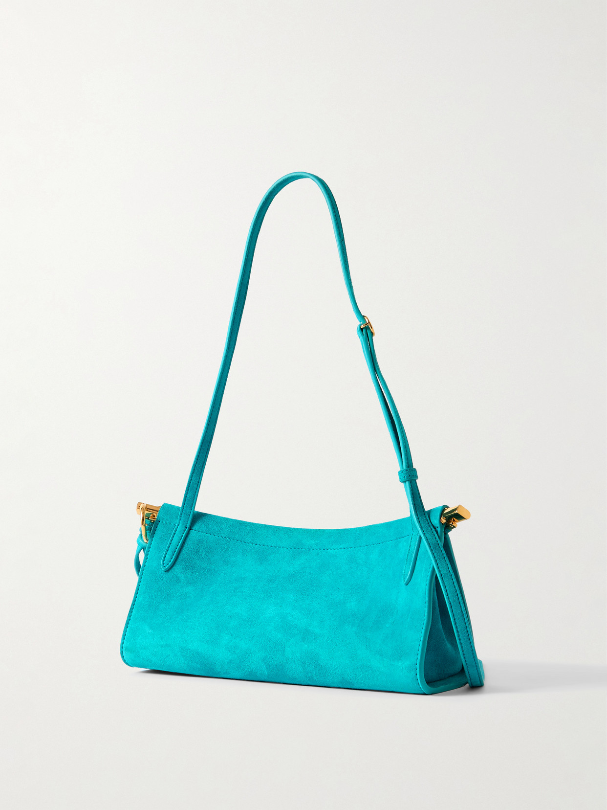 Alaïa Le Click Small Suede Shoulder Bag In Blue
