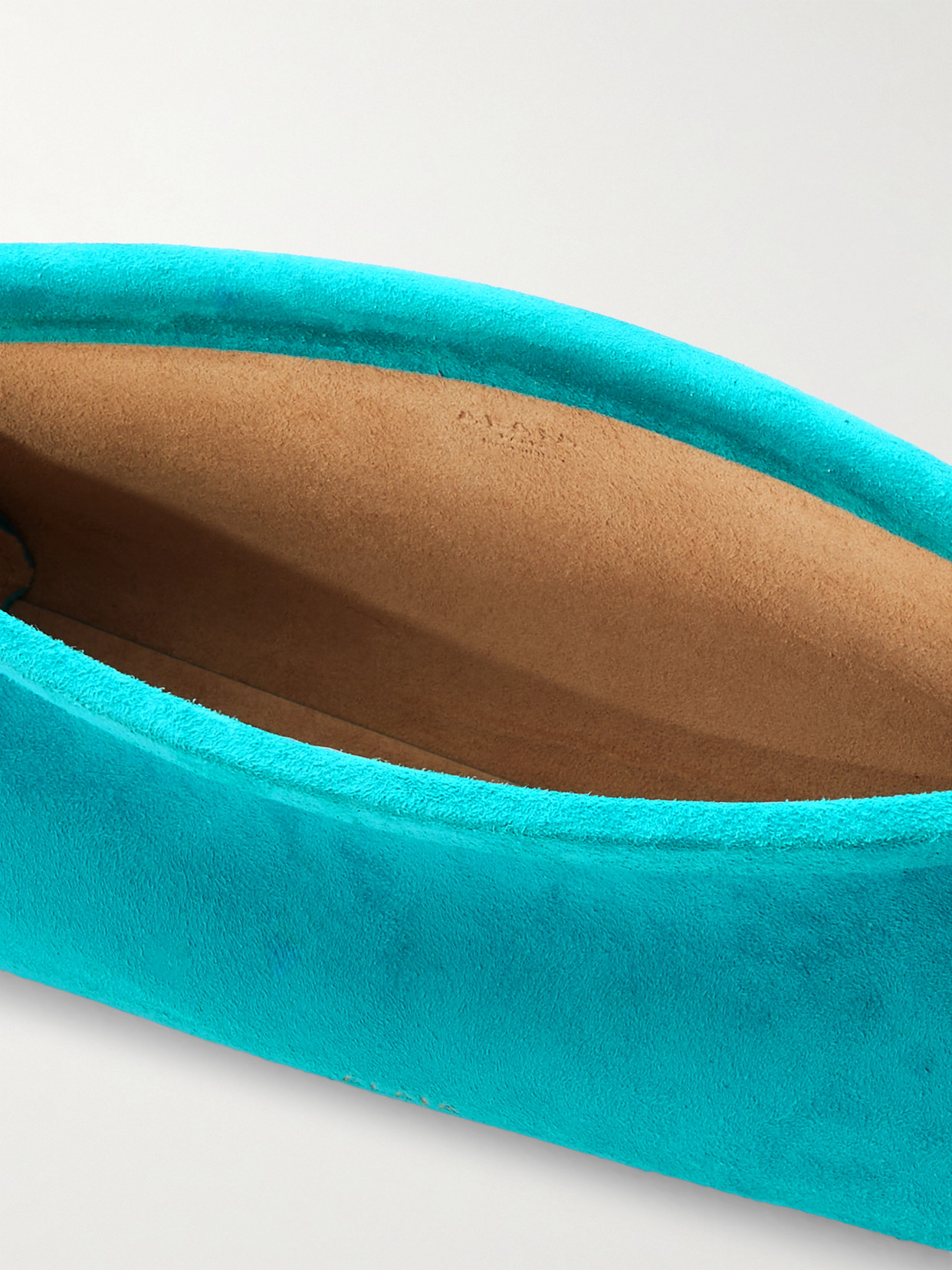 Alaïa Le Click Small Suede Shoulder Bag In Blue