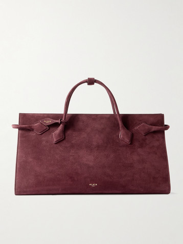 Alaïa East West nubuck tote