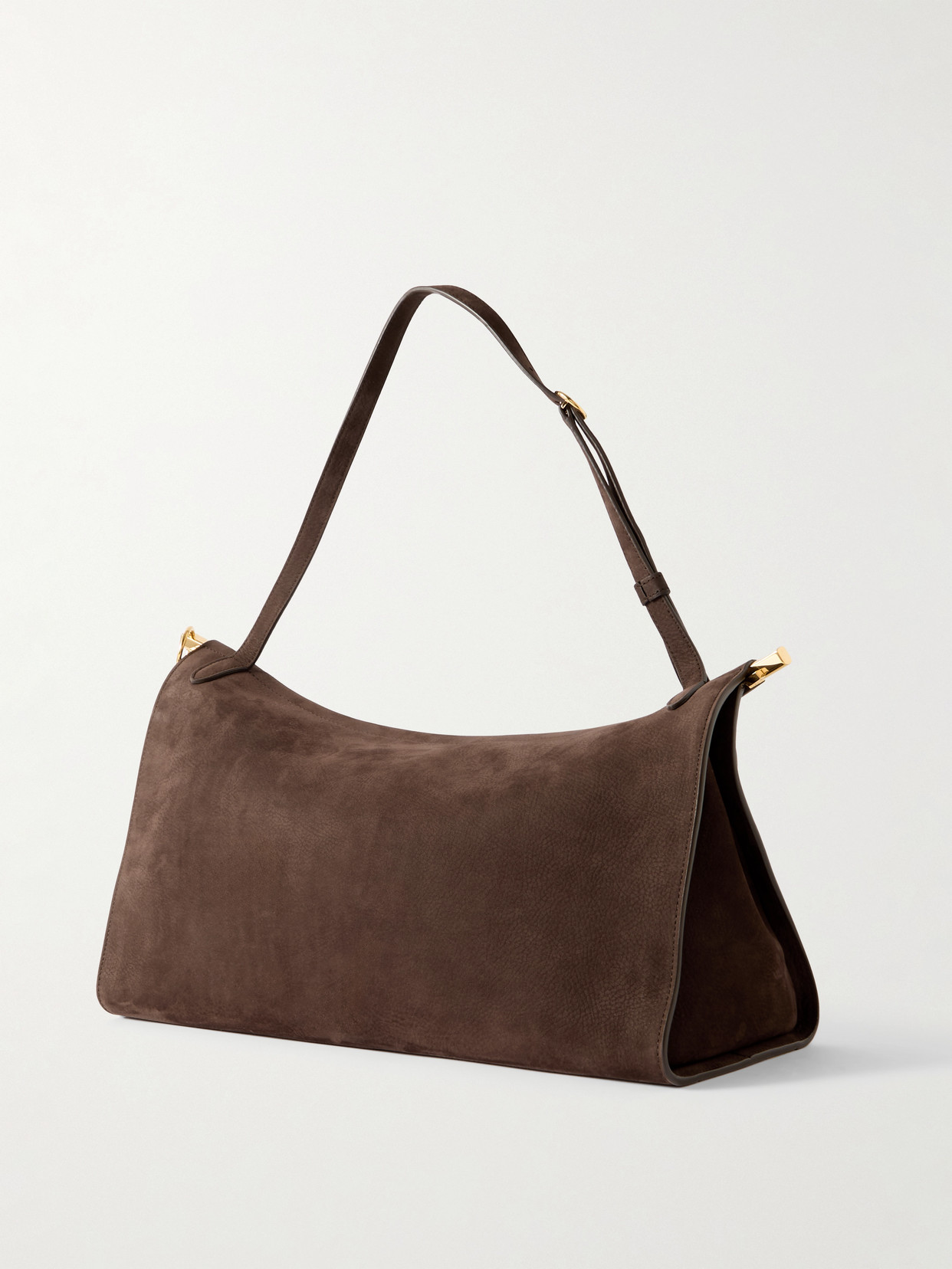Alaïa Le Click Large Nubuck Shoulder Bag In Brown