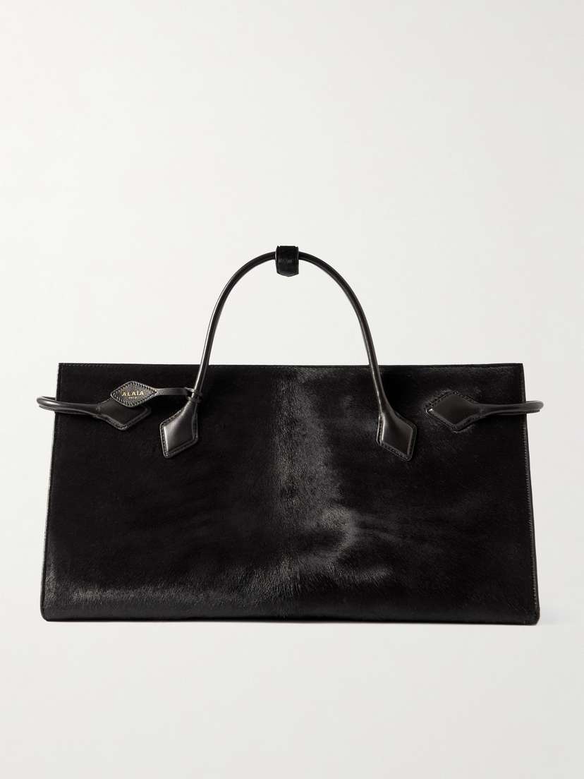 Alaïa Le Teckel Large Leather-trimmed Calf Hair Tote