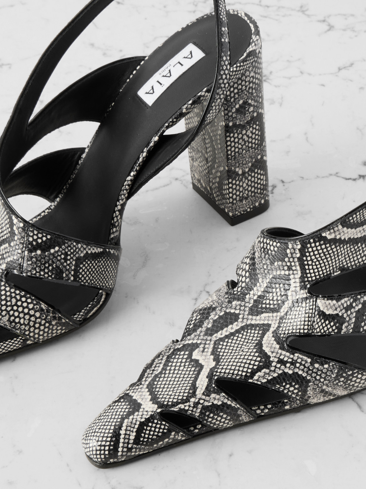 Alaïa - 90 Snakeskin Slingback
