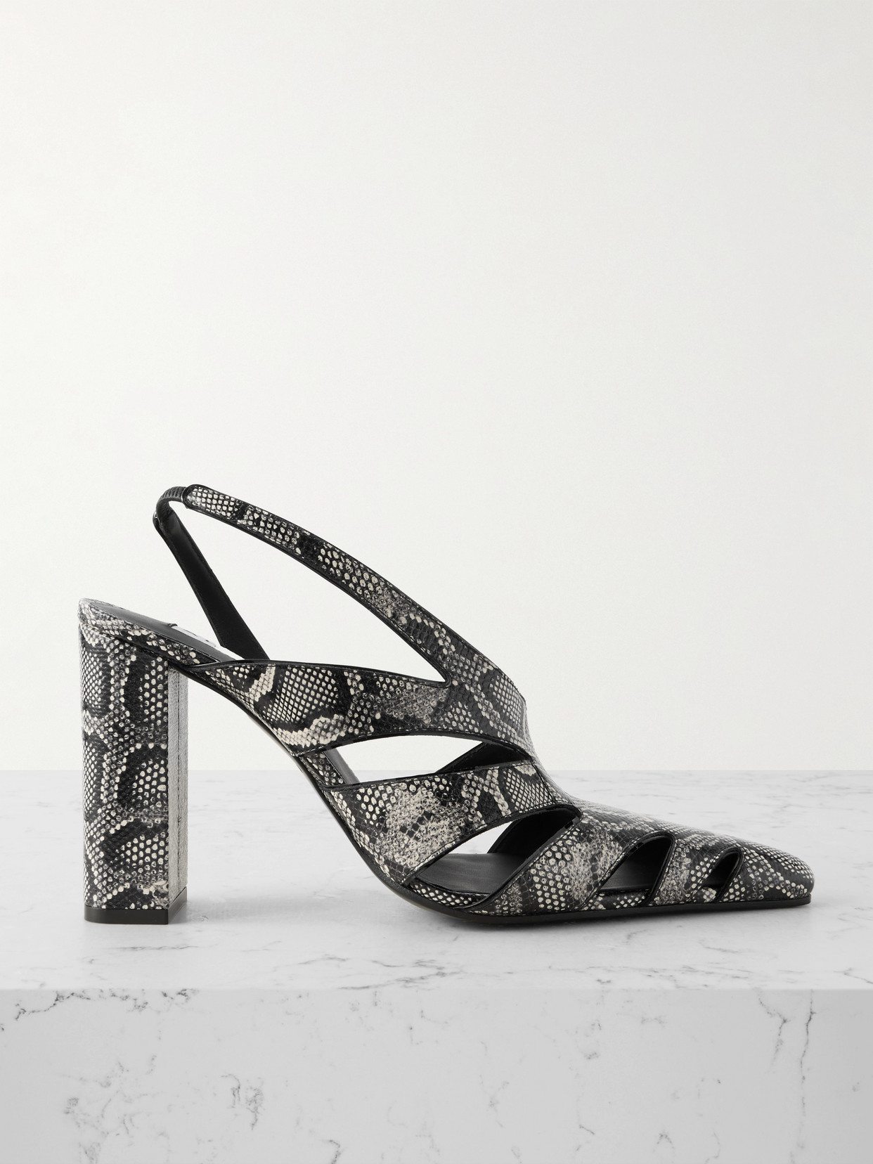 Alaïa 90 Snakeskin Slingback Sandals In Animal Print