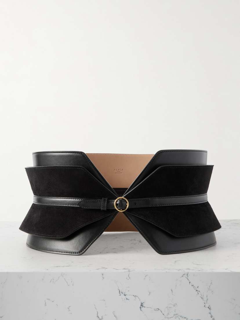 Alaïa — Leather and suede waist belt