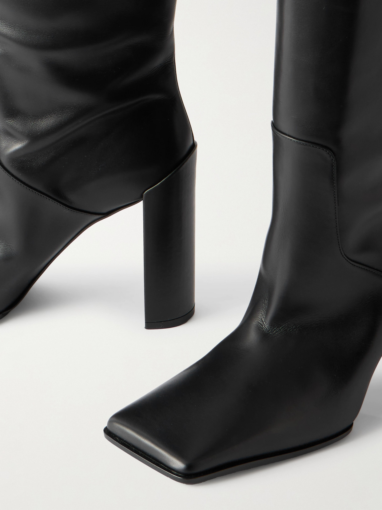 Alaïa - 90 Leather Over-The-Knee Boots