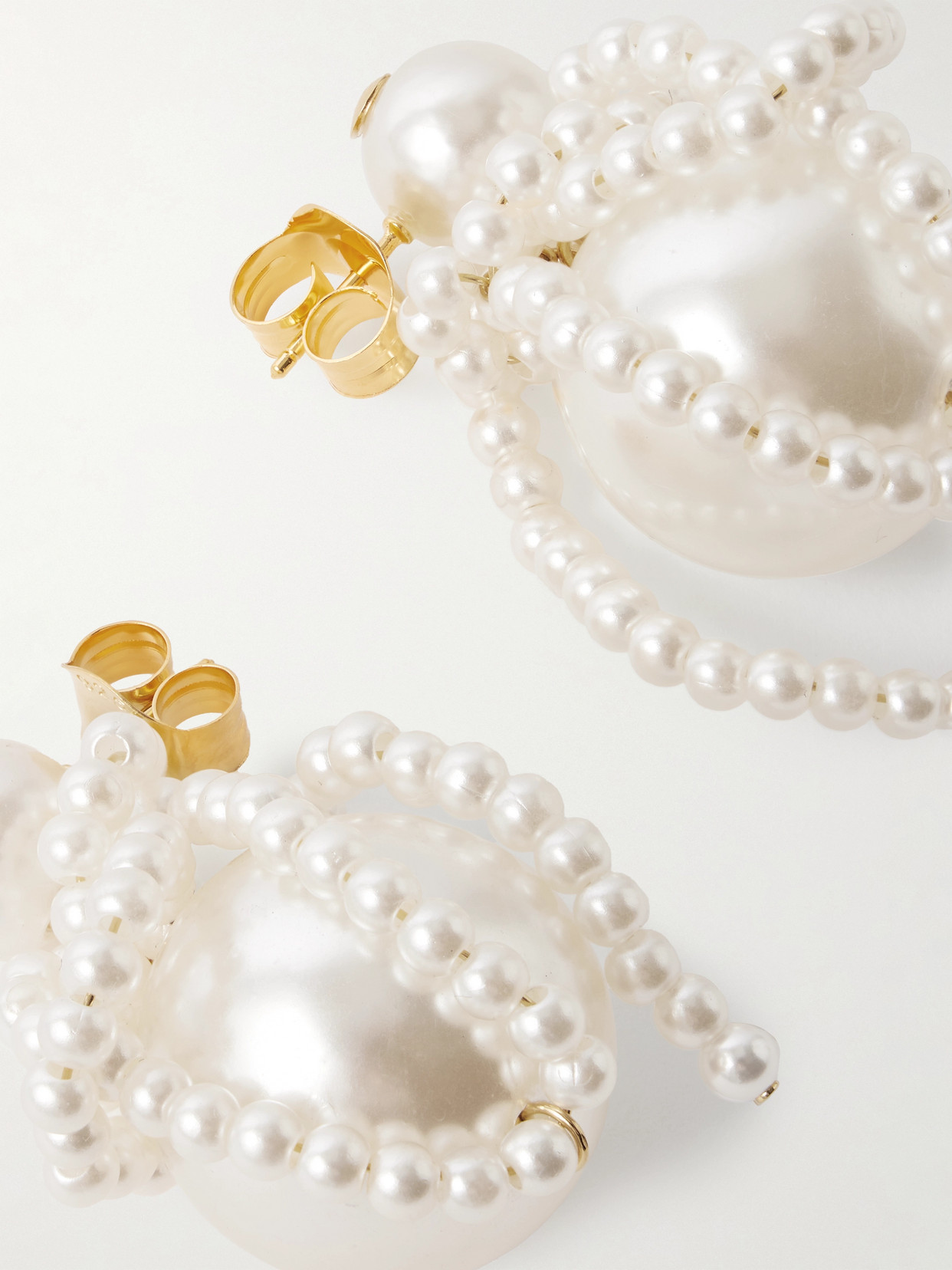 Completedworks Gold-plated Faux Pearl Earrings In Metallic
