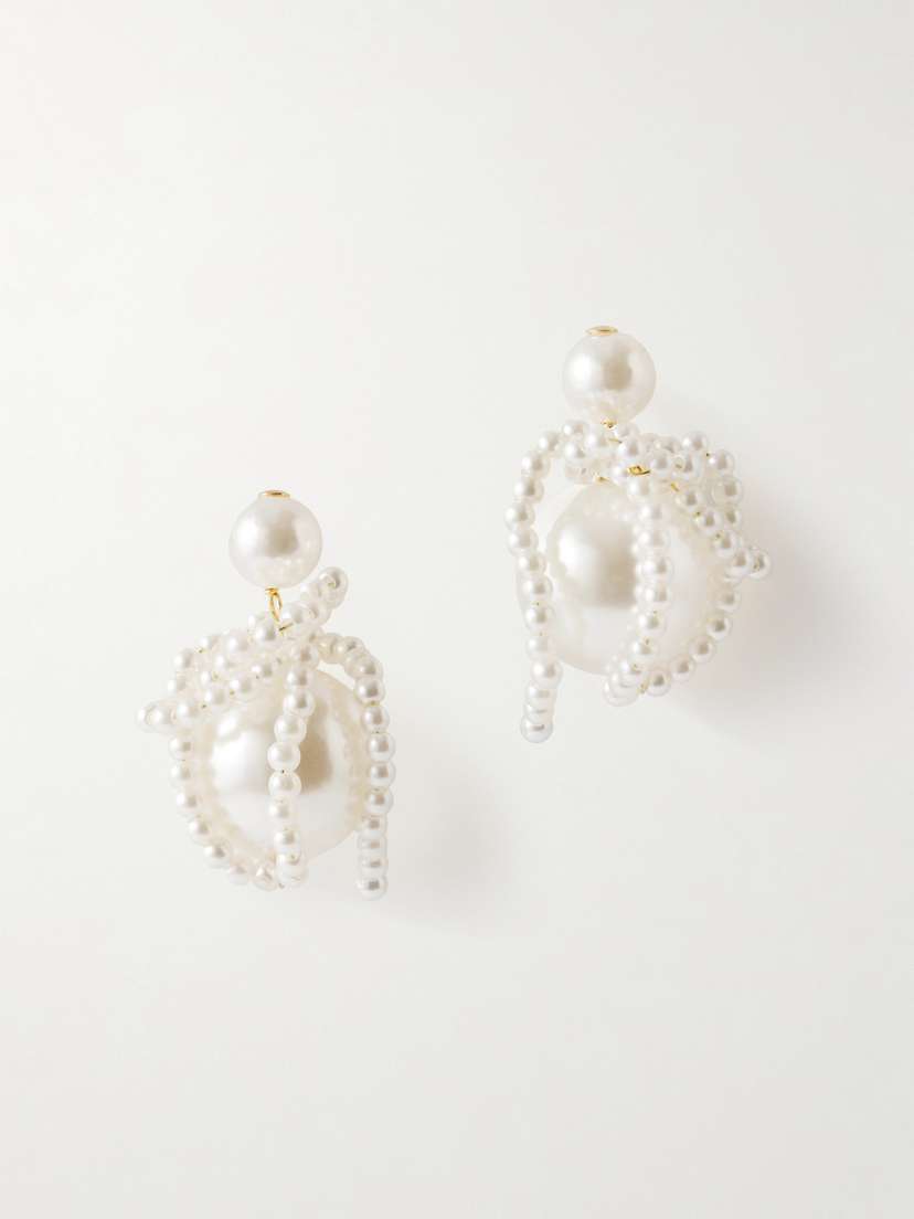 Completedworks Gold-plated Faux Pearl Earrings