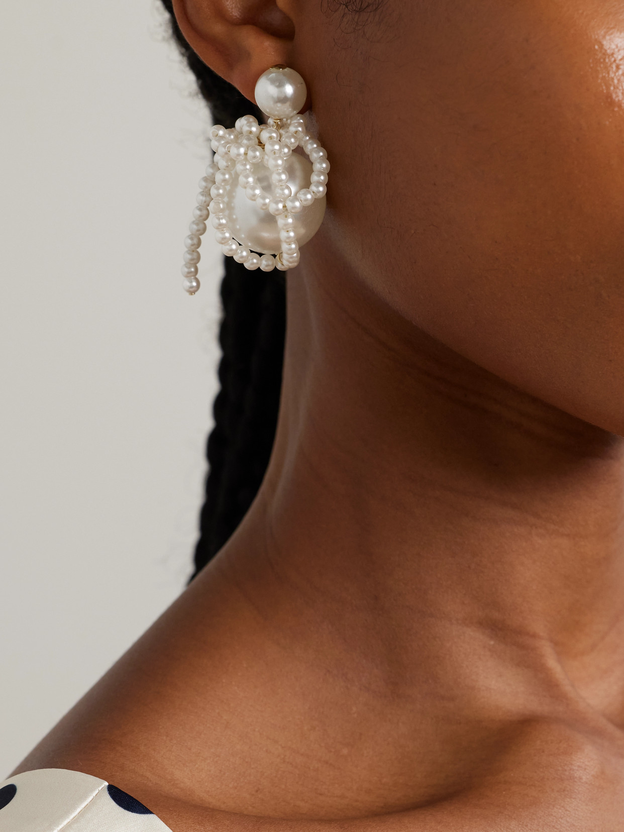 Completedworks Gold-plated Faux Pearl Earrings In Metallic
