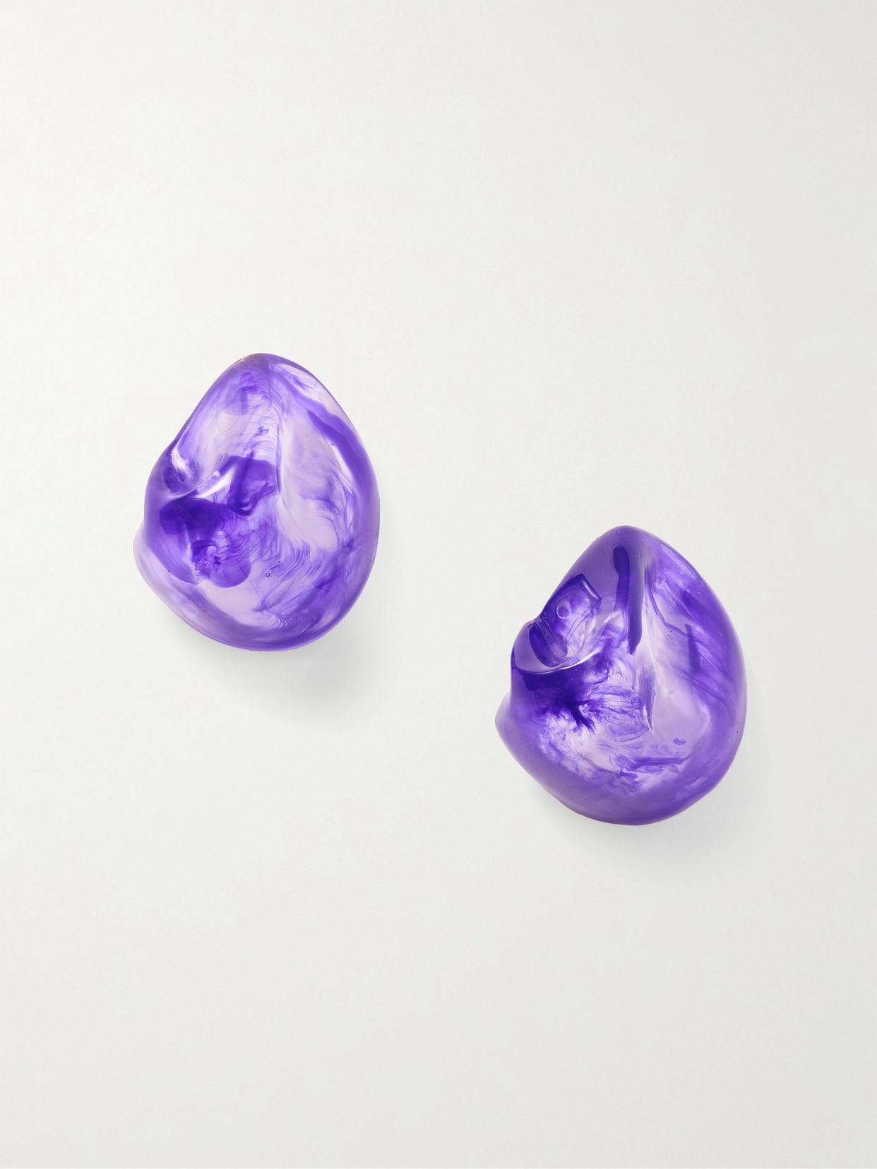 Resin and recycled gold vermeil earrings