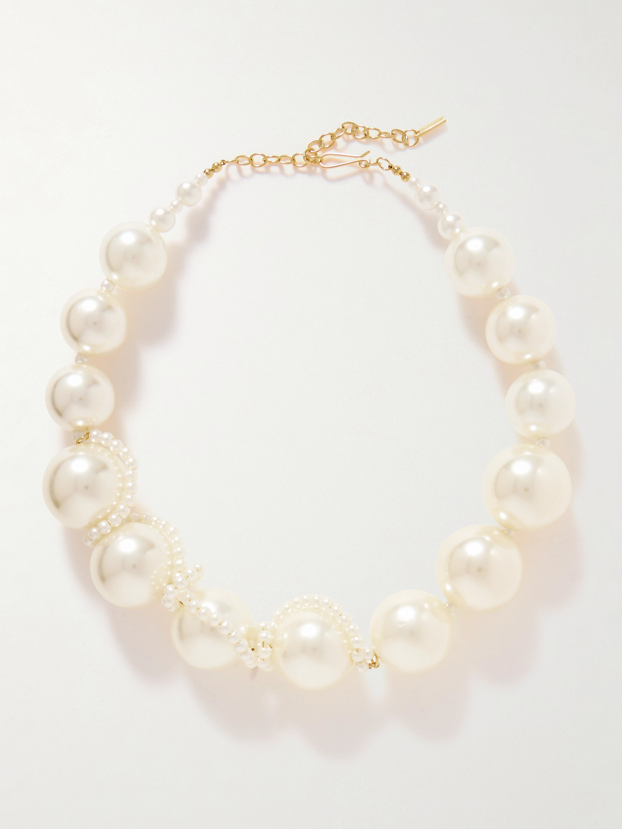 Completedworks Faux Pearl-embellished 18kt Gold-plated Necklace In Neutral