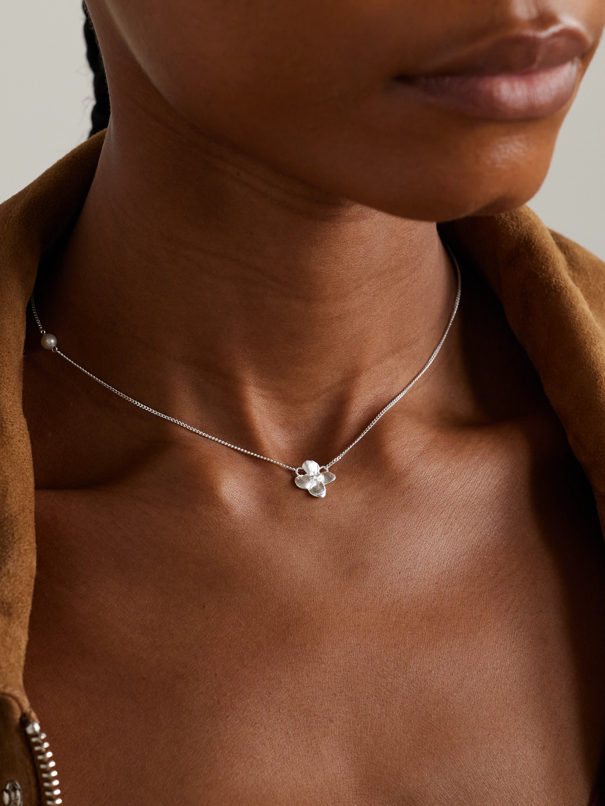 Completedworks Silver-plated Pearl Necklace In Metallic