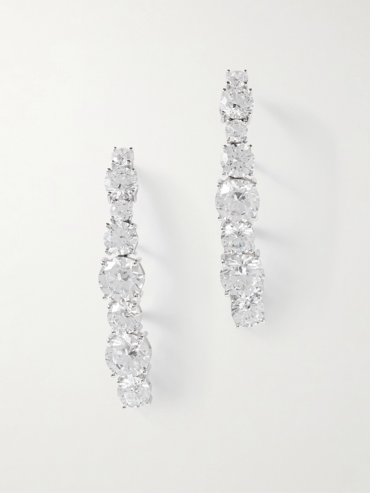 Completedworks Rhodium-plated Cubic Zirconia Earrings In Metallic