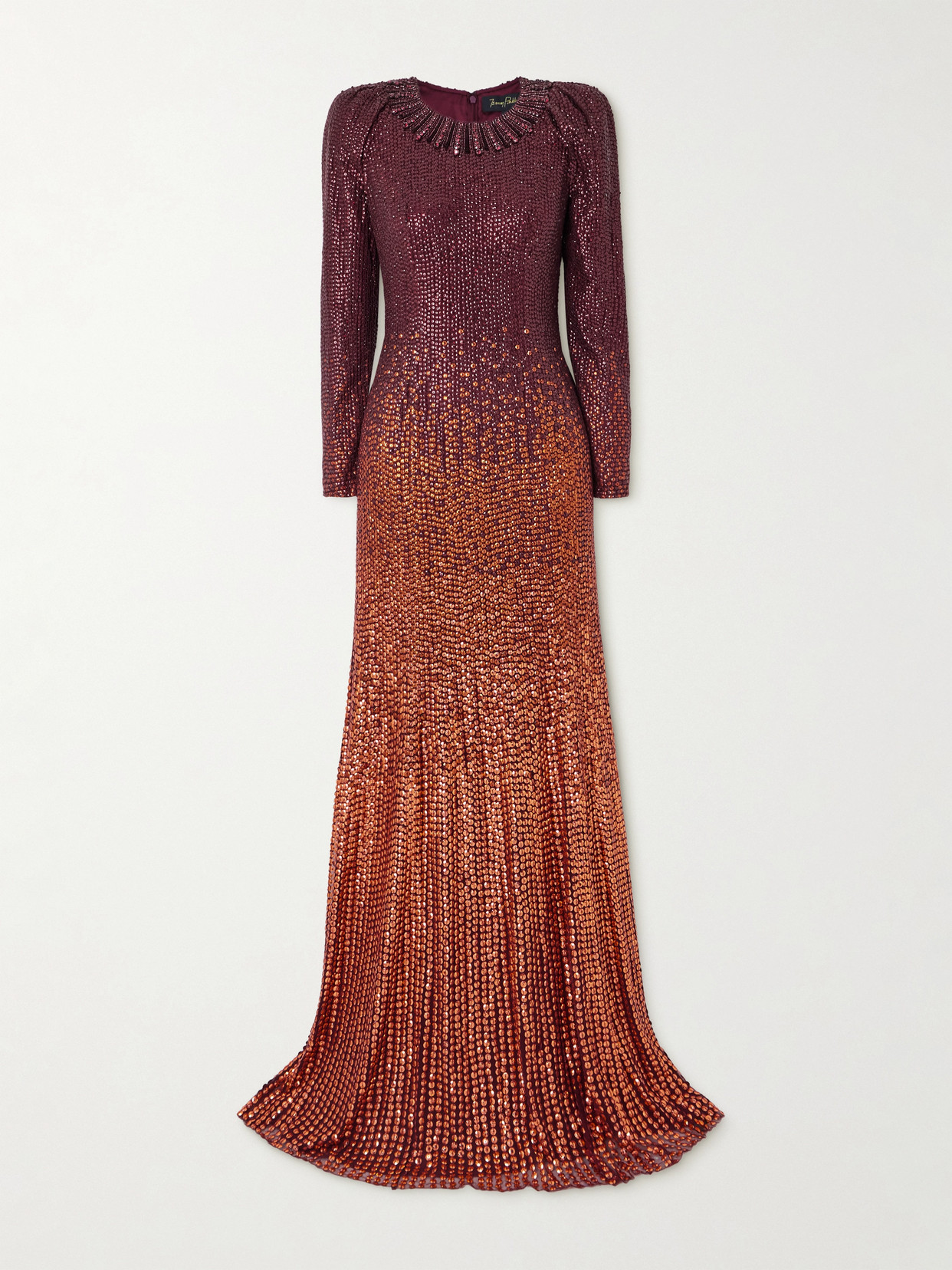 Jenny Packham Juliette Ombré Sequined Tulle Gown In Multi