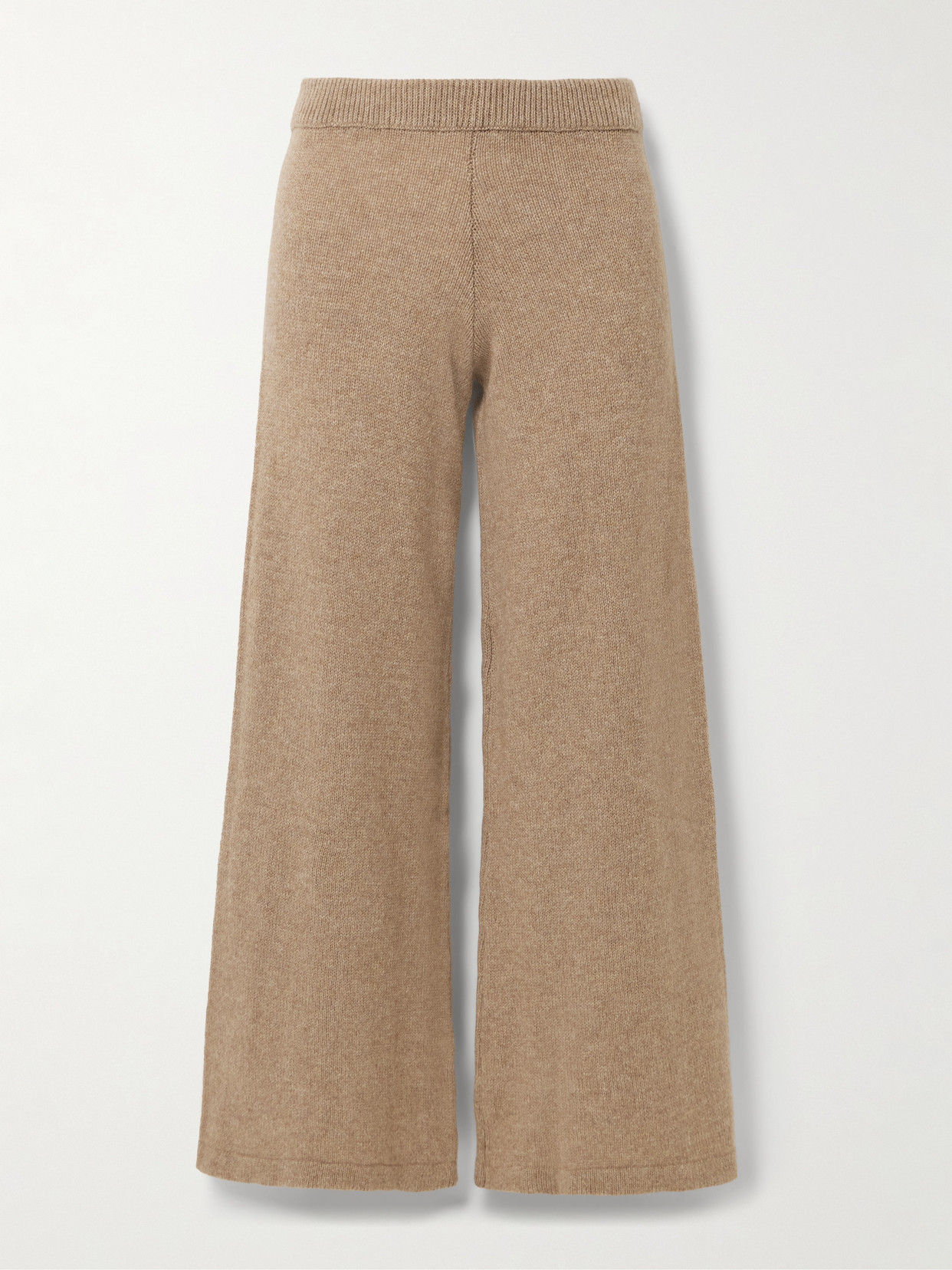 Suzie Kondi Zephyra Cashmere Wide-leg Pants In Brown
