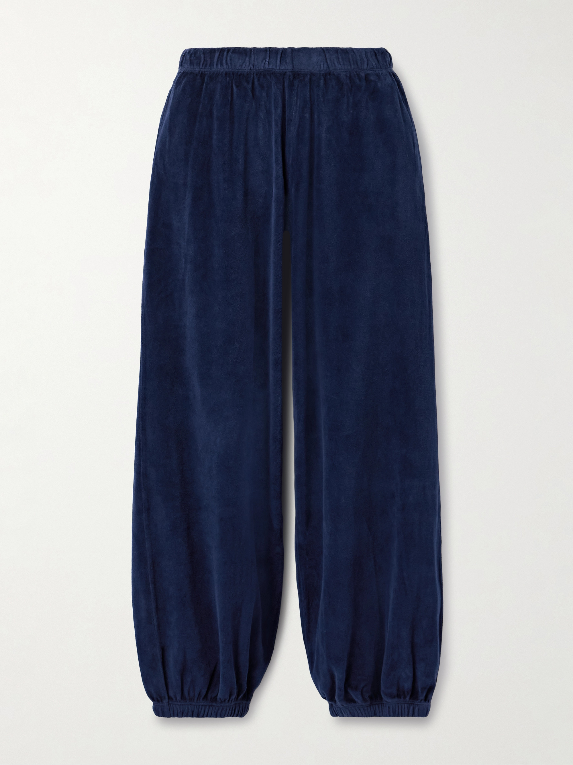 Suzie Kondi Paxos cotton-blend velour tapered sweatpants thumbnail