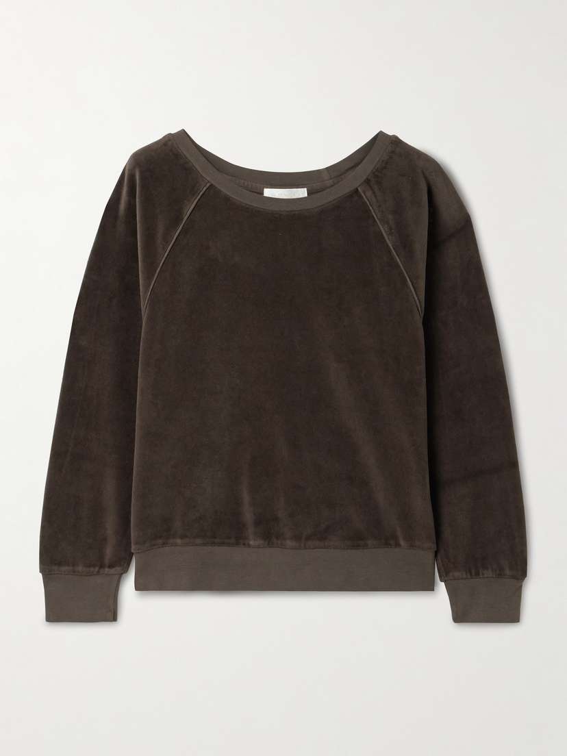 Suzie Kondi Saba Cotton-blend Velour Sweatshirt