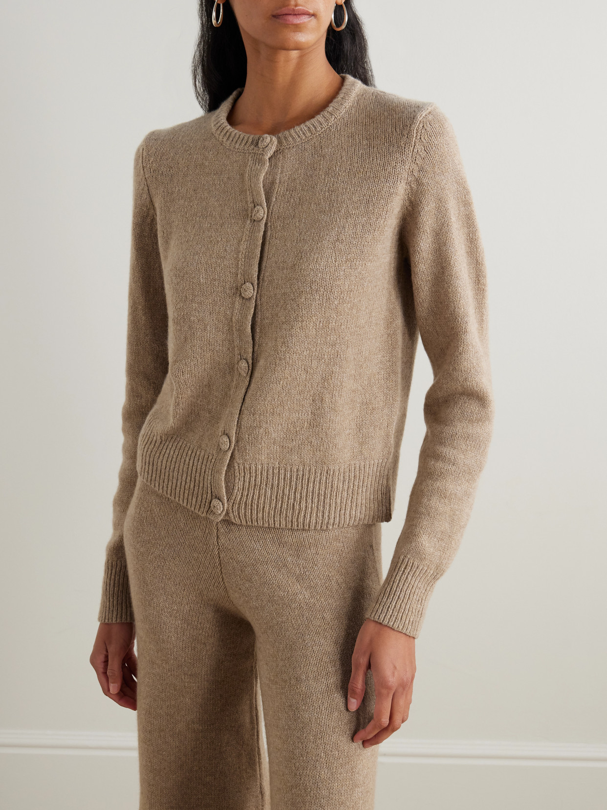 Suzie Kondi Kadria Cashmere Cardigan In Brown