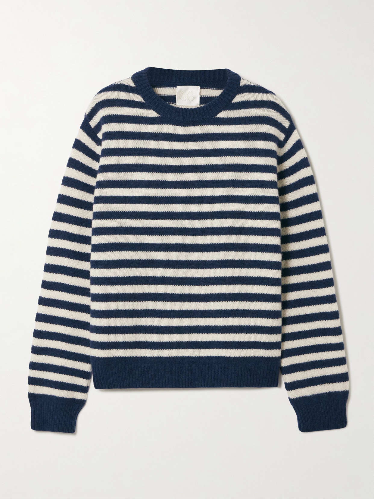 Suzie Kondi Kismet Striped Cashmere Sweater In Blue