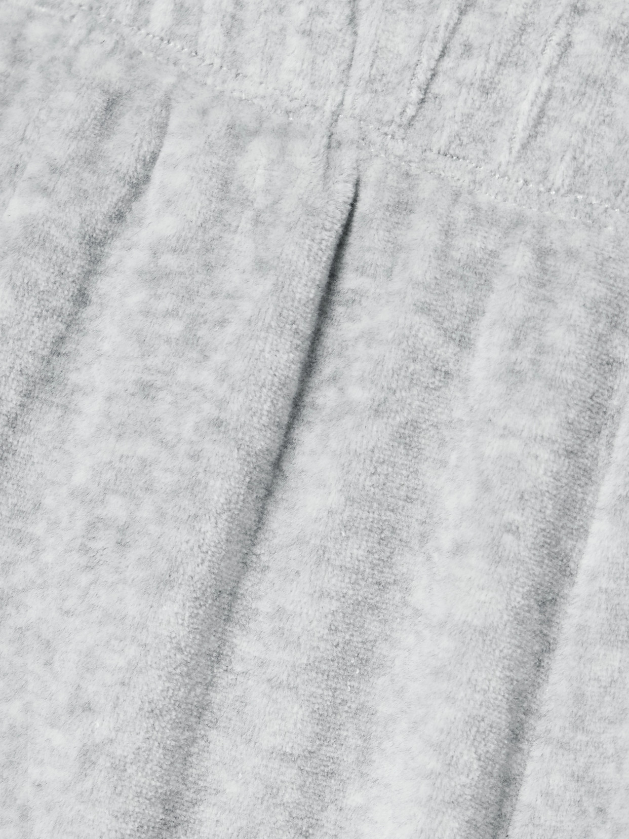 Suzie Kondi Paxos Cotton-blend Velour Tapered Sweatpants In Gray