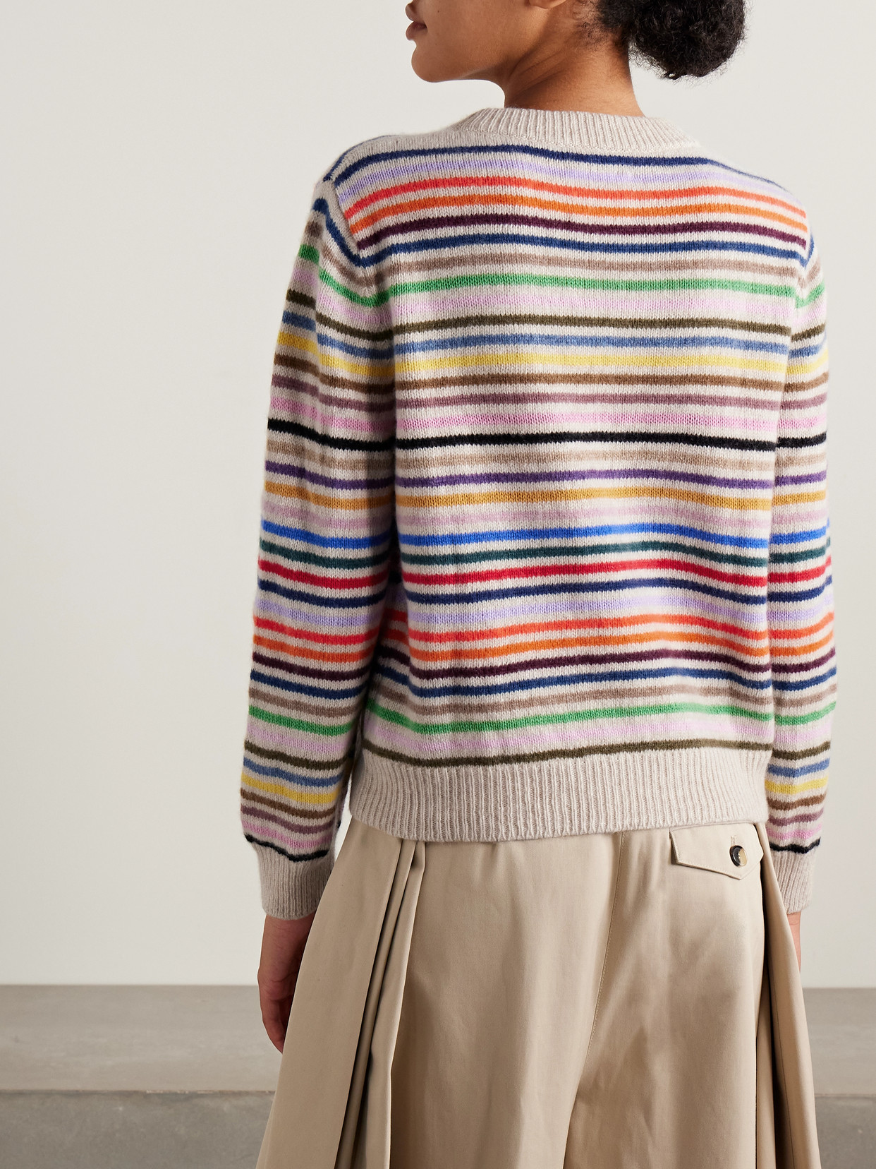 Suzie Kondi Kismet Striped Cashmere Sweater In Multi