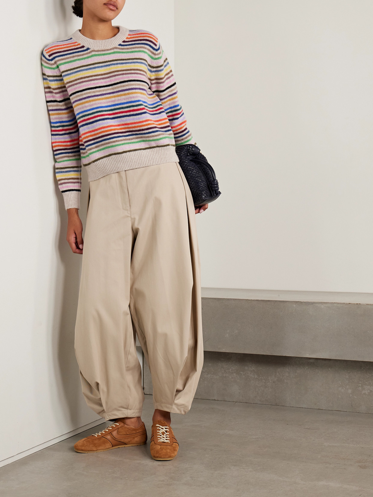 Suzie Kondi Kismet Striped Cashmere Sweater In Multi